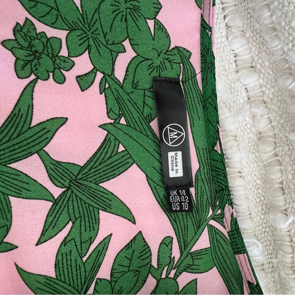 Floral Green and Pink Wrap Dress - Picture 8 of 10
